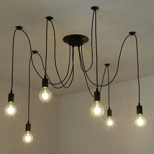 Industrial Spider Pendant Chandelier for Modern Kitchen and Cafe Lighting