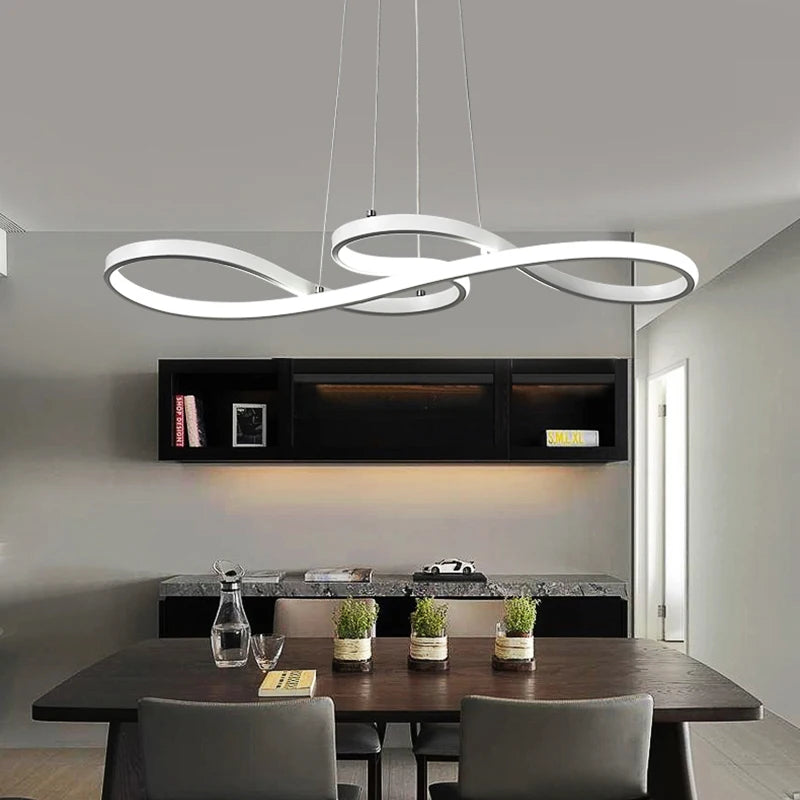 Modern LED Pendant Light with Remote Dimming for Kitchen Islands and Dining Rooms