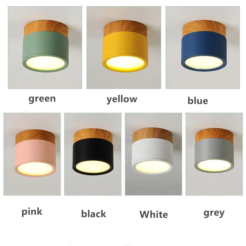 Modern Wood Surface Mounted LED Downlight for Contemporary Residential and Commercial Spaces