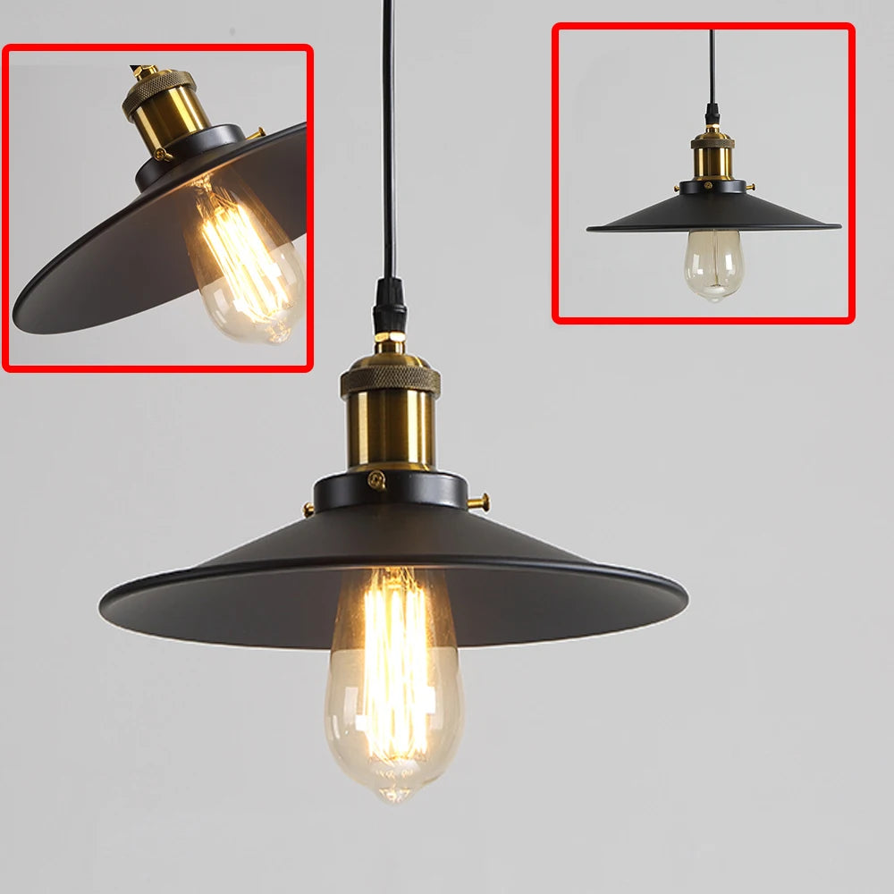 Industrial Iron Pendant Light for Vintage Cafe and Kitchen Decor