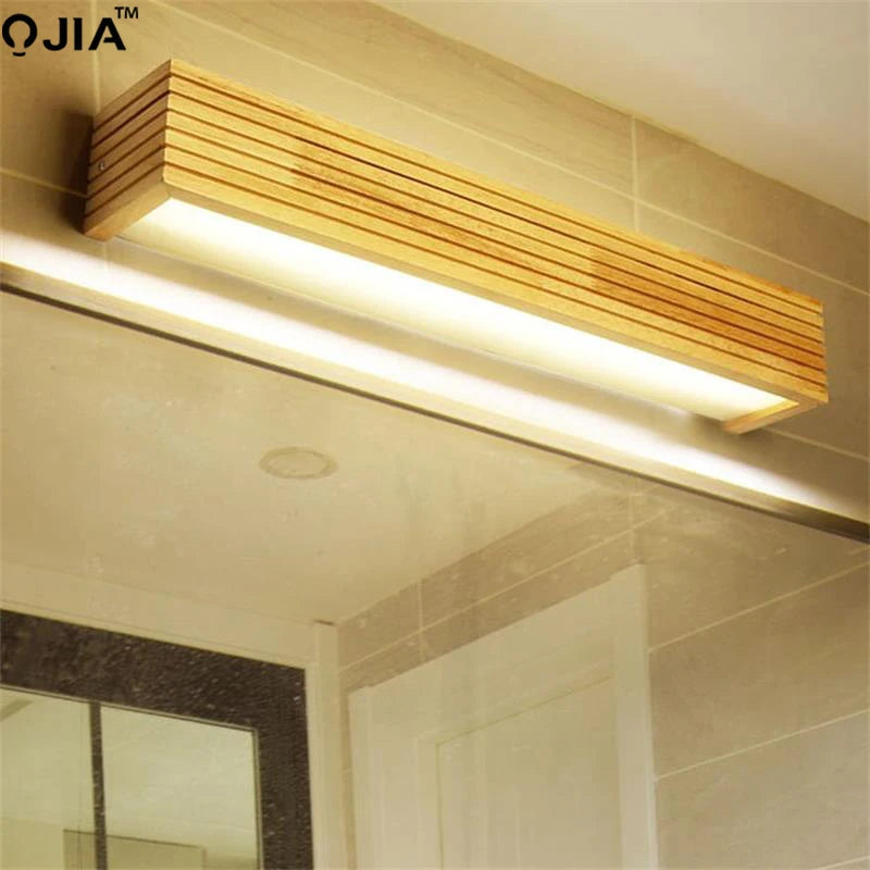Modern Wood Wall Lamp for Bedroom Study and Hallway Lighting