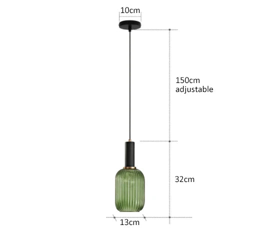 Colorful Retro Glass Pendant Light for Modern Dining and Cafe Spaces