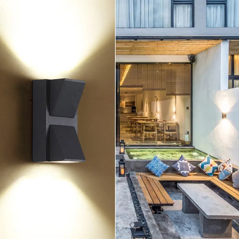 Modern Waterproof LED Wall Light for Outdoor Garden and Patio Spaces
