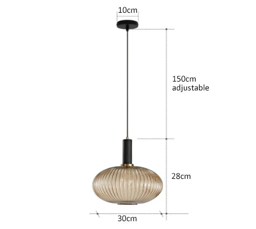 Colorful Retro Glass Pendant Light for Modern Dining and Cafe Spaces