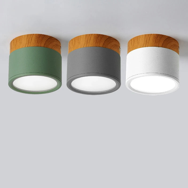Modern Wood Surface Mounted LED Downlight for Contemporary Residential and Commercial Spaces