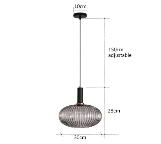 Colorful Retro Glass Pendant Light for Modern Dining and Cafe Spaces