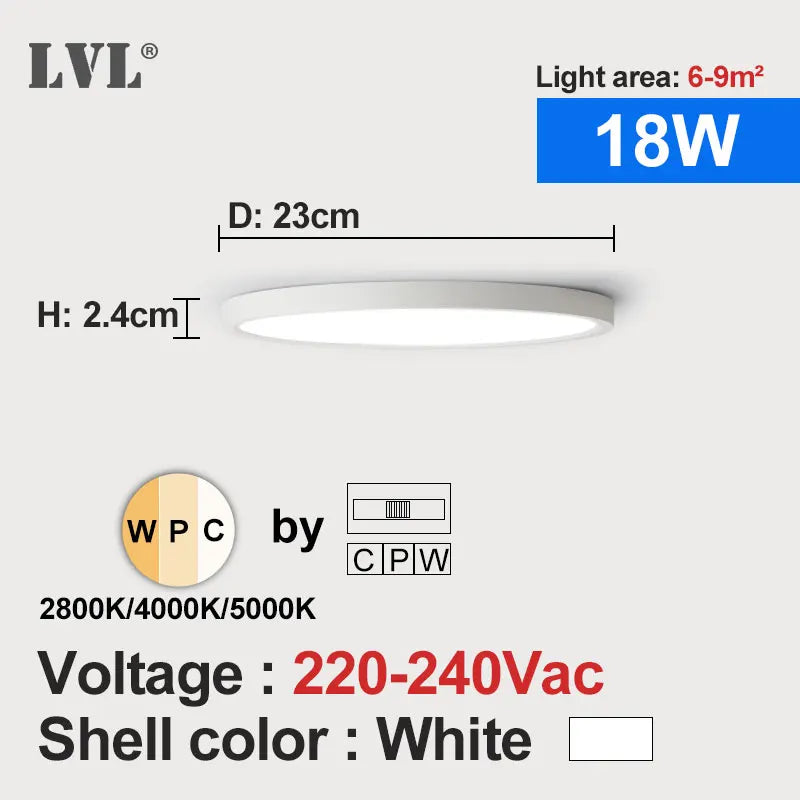 Modern LED Flush Mount Ceiling Light with Wood and Gold Finish