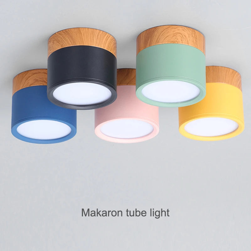 Modern Wood Surface Mounted LED Downlight for Contemporary Residential and Commercial Spaces