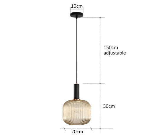 Colorful Retro Glass Pendant Light for Modern Dining and Cafe Spaces