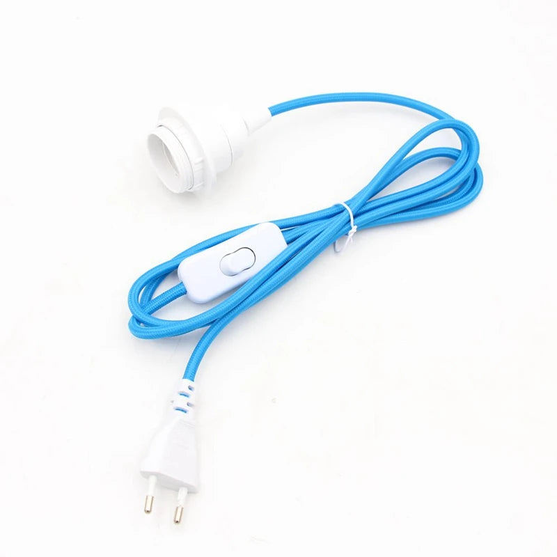 DIY Fabric Pendant Light Cord with Switch for Custom Lighting