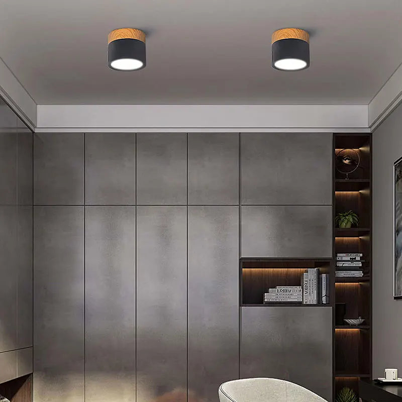Modern Nordic Wood Dimmable LED Downlight for Contemporary Residential and Commercial Interiors