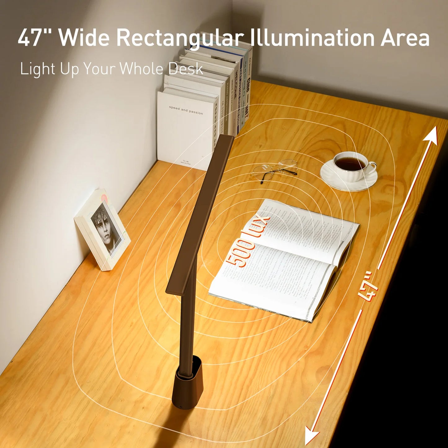 Adaptive LED Desk Lamp with Eye Protection for Office and Study