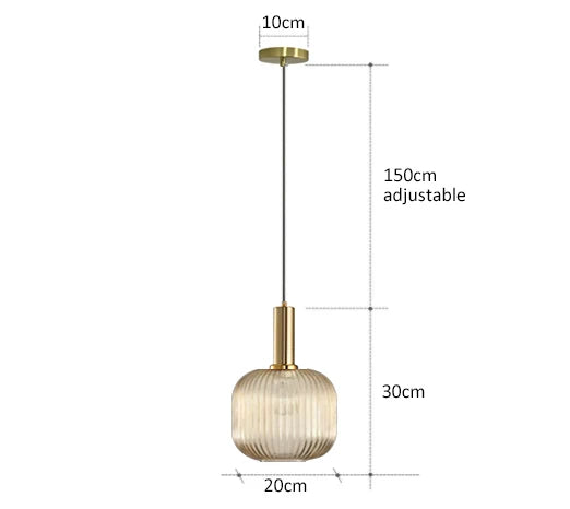 Colorful Retro Glass Pendant Light for Modern Dining and Cafe Spaces