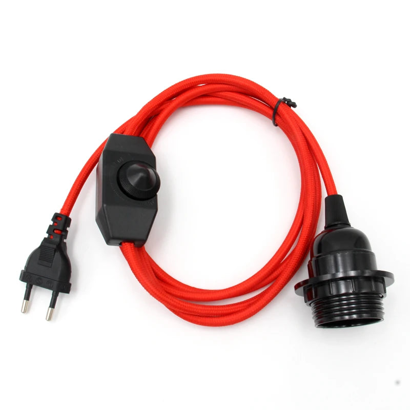 Adjustable E27 Lamp Holder with Dimmer Cord for Modern Accent Lighting