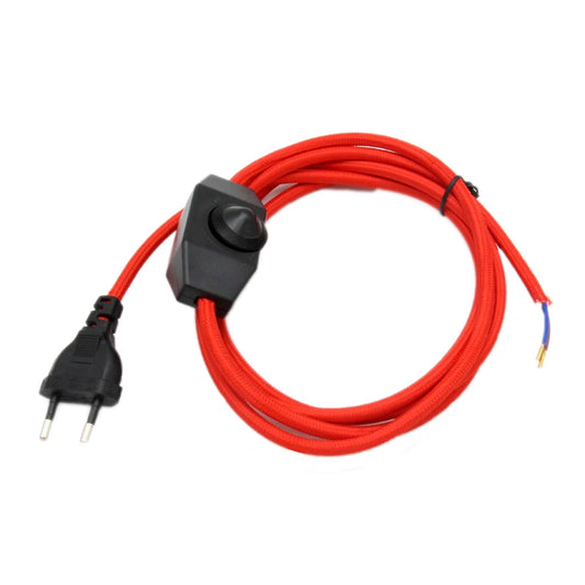 Dimmable Fabric Braided Power Cord for Vintage Lamps and Lighting Fixtures