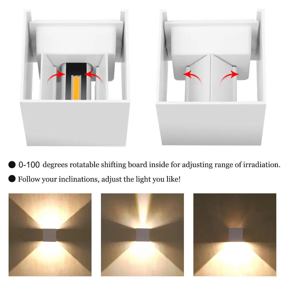 Modern LED Outdoor Wall Sconce for Porch and Garden Illumination