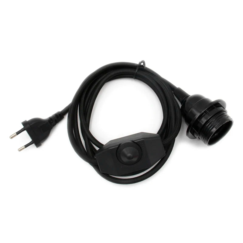 Adjustable E27 Lamp Holder with Dimmer Cord for Modern Accent Lighting