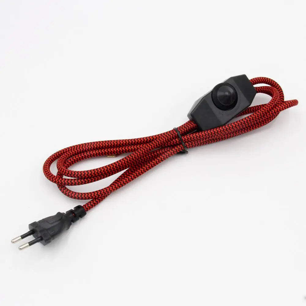 Dimmable Fabric Braided Power Cord for Vintage Lamps and Lighting Fixtures