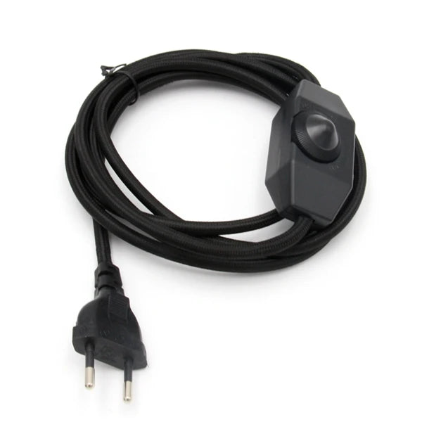 Dimmable Fabric Braided Power Cord for Vintage Lamps and Lighting Fixtures