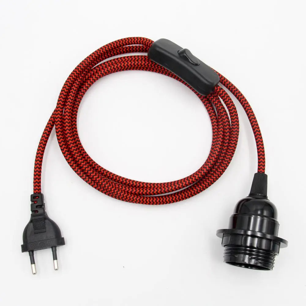 E27 Pendant Light Cord Set with Switch for Wall and Hanging Lamps