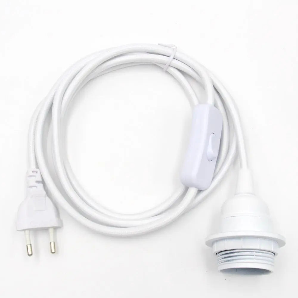 E27 Pendant Light Cord Set with Switch for Wall and Hanging Lamps