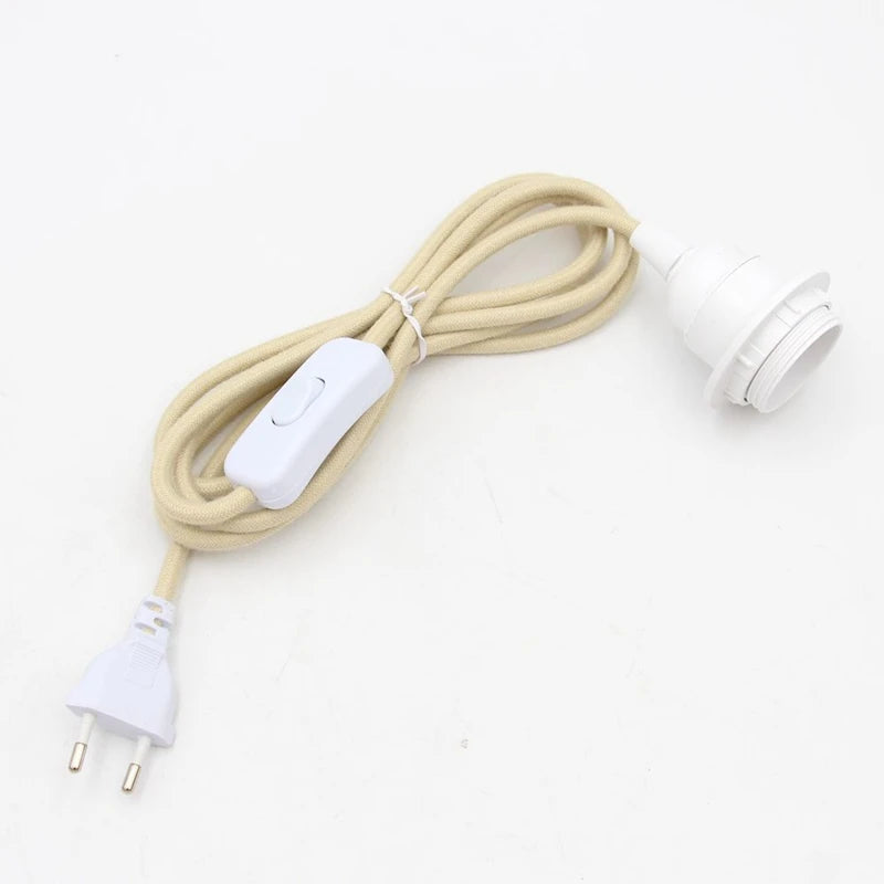 DIY Fabric Pendant Light Cord with Switch for Custom Lighting