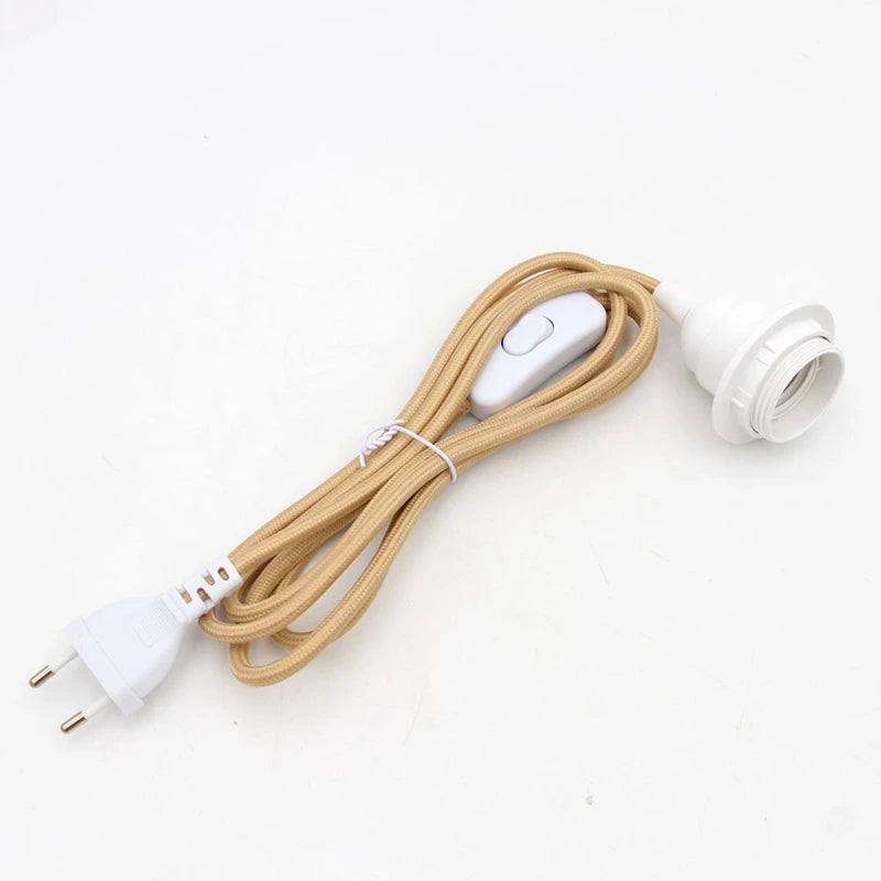 DIY Fabric Pendant Light Cord with Switch for Custom Lighting