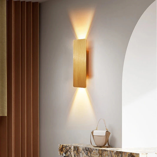 Modern Aluminum LED Wall Sconce for Bedroom Hallway and Living Spaces