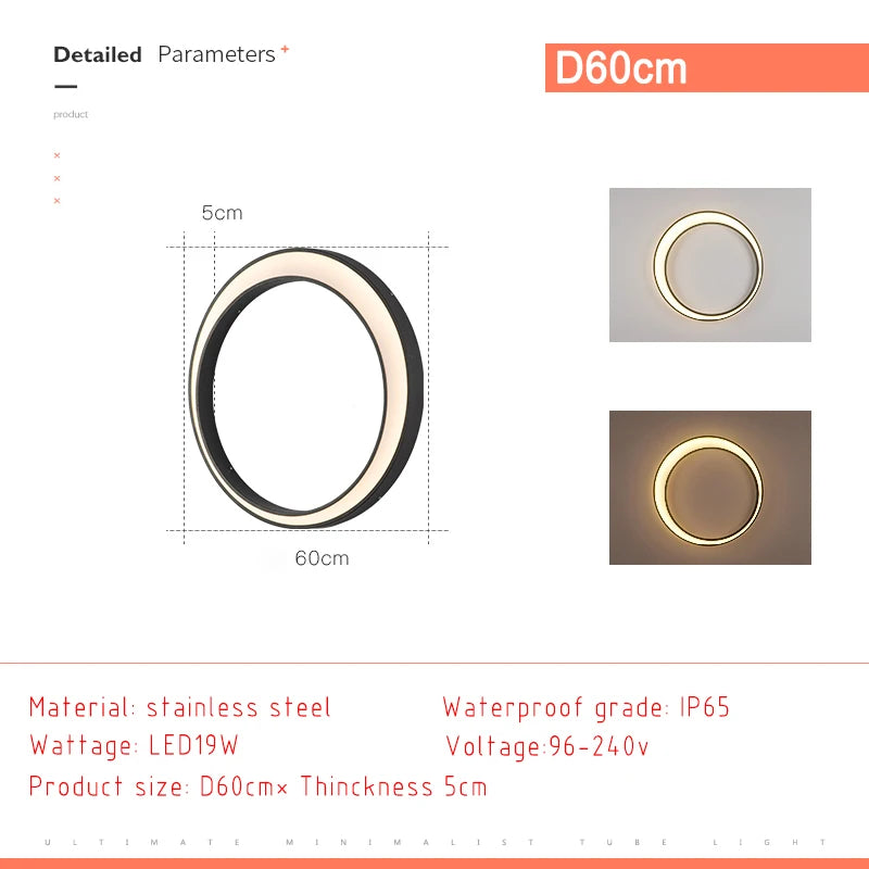Modern LED Wall Sconce for Outdoor Garden and Patio Lighting