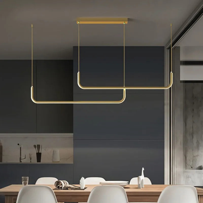 Minimalist LED Dimmable Chandelier for Modern Dining Rooms and Kitchens