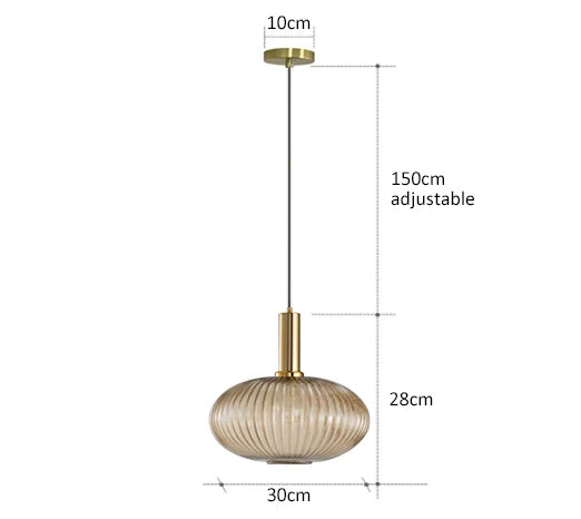 Colorful Retro Glass Pendant Light for Modern Dining and Cafe Spaces