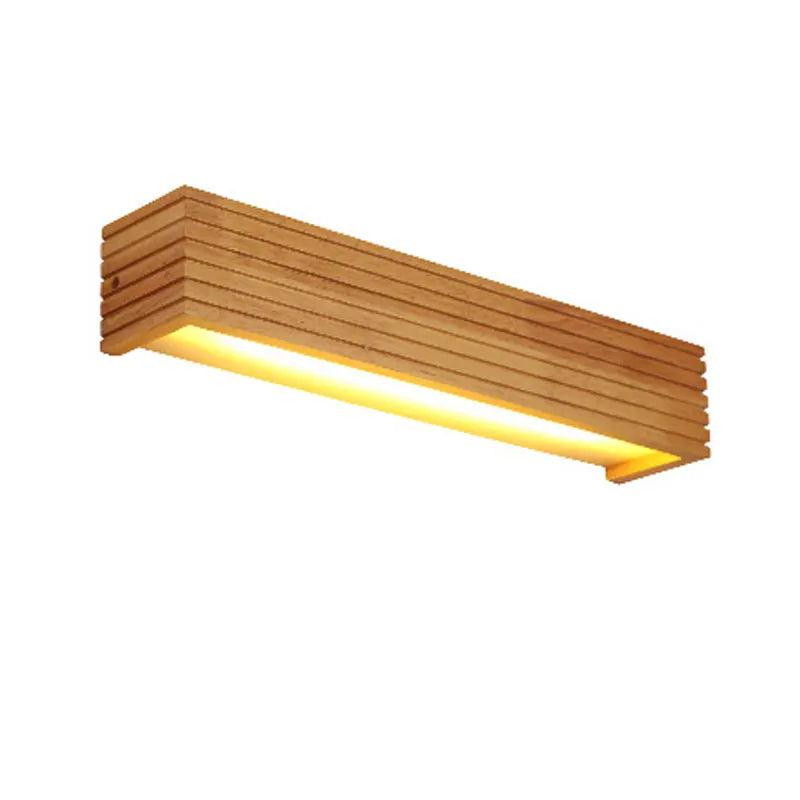 Modern Wood Wall Lamp for Bedroom Study and Hallway Lighting