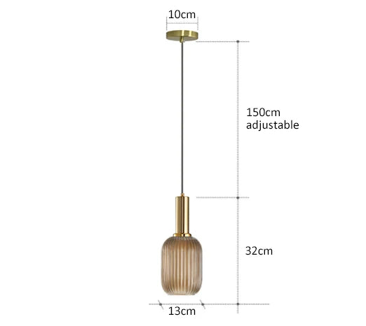 Colorful Retro Glass Pendant Light for Modern Dining and Cafe Spaces