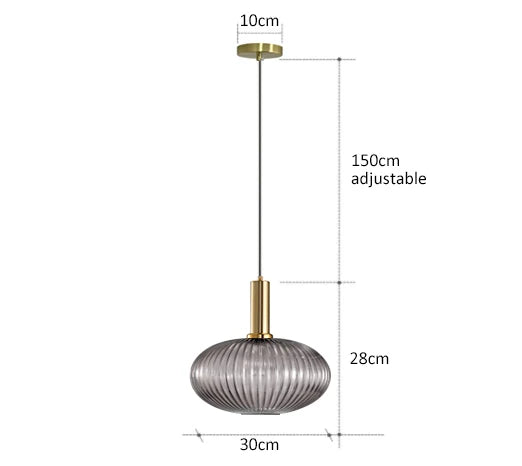 Colorful Retro Glass Pendant Light for Modern Dining and Cafe Spaces
