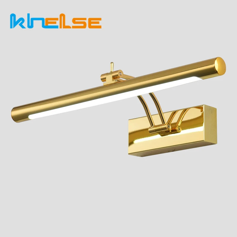Modern Stainless Steel LED Vanity Light for Bathroom Mirror Lighting