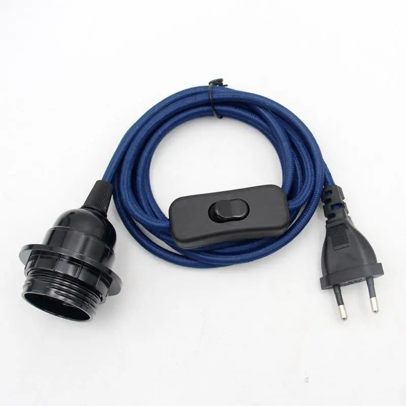 E27 Pendant Light Cord Set with Switch for Wall and Hanging Lamps