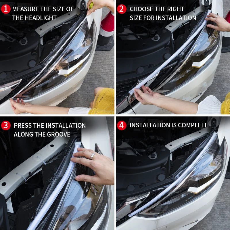 Flexible LED Daytime Running Light Strip for Automotive Headlight Styling