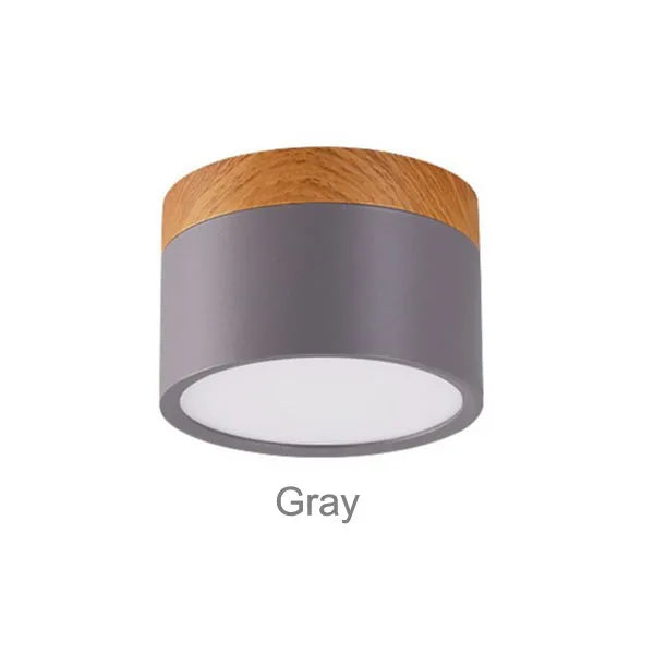 Modern Nordic Wood LED Surface Mounted Spotlight for Minimalist Interiors