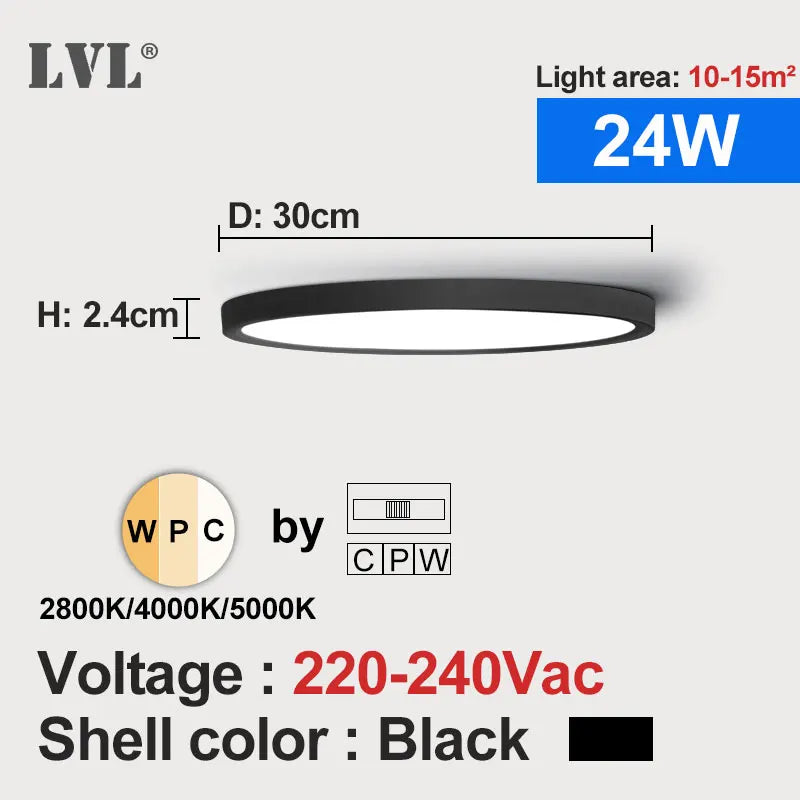 Modern LED Flush Mount Ceiling Light with Wood and Gold Finish
