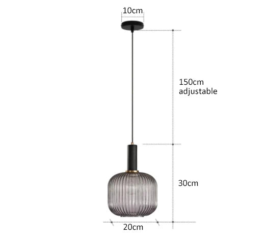 Colorful Retro Glass Pendant Light for Modern Dining and Cafe Spaces