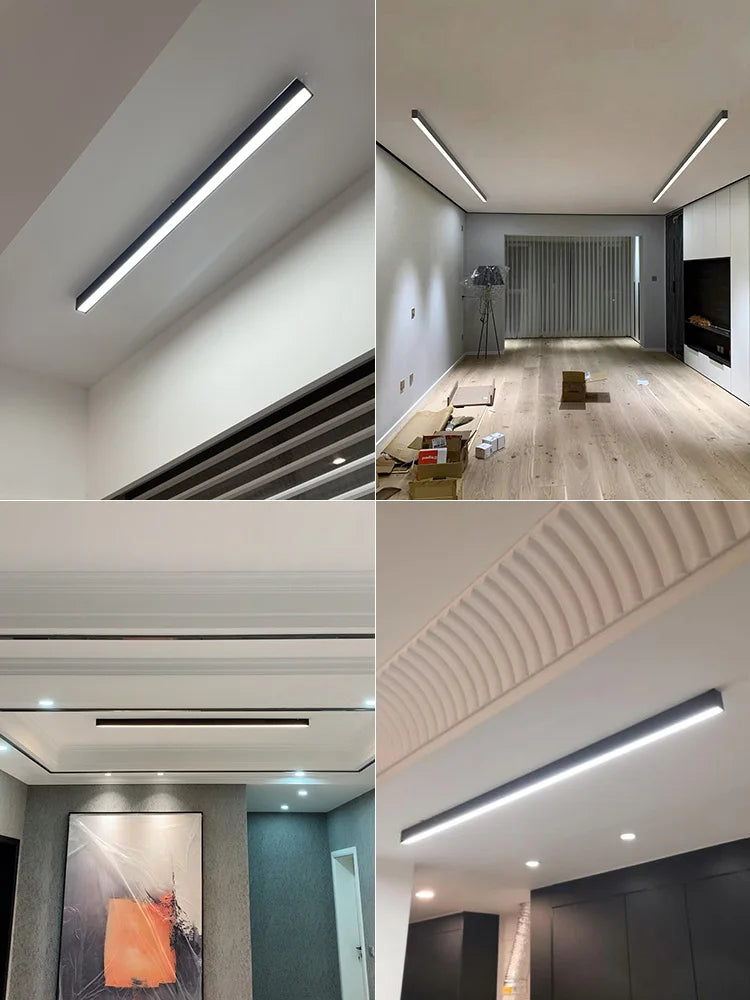 Modern Nordic LED Strip Ceiling Light for Kitchens and Living Rooms