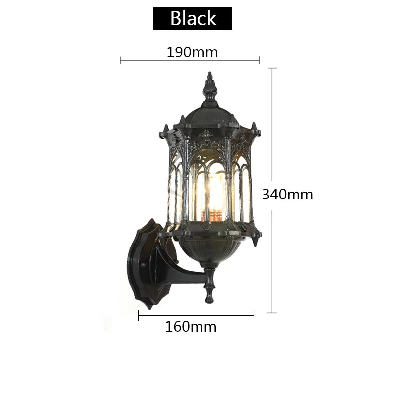 Vintage Industrial Outdoor Wall Sconce for Garden Patio and Residential Entrances