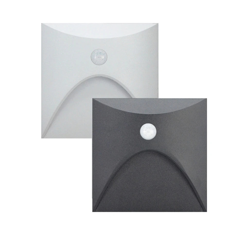 Modern LED Recessed Wall Light with Motion Sensor for Staircase and Corridor