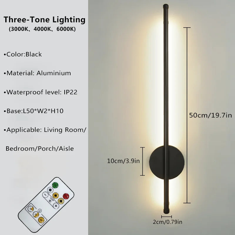 Modern Magnetic Rechargeable LED Wall Lamp for Living Room and Hallway