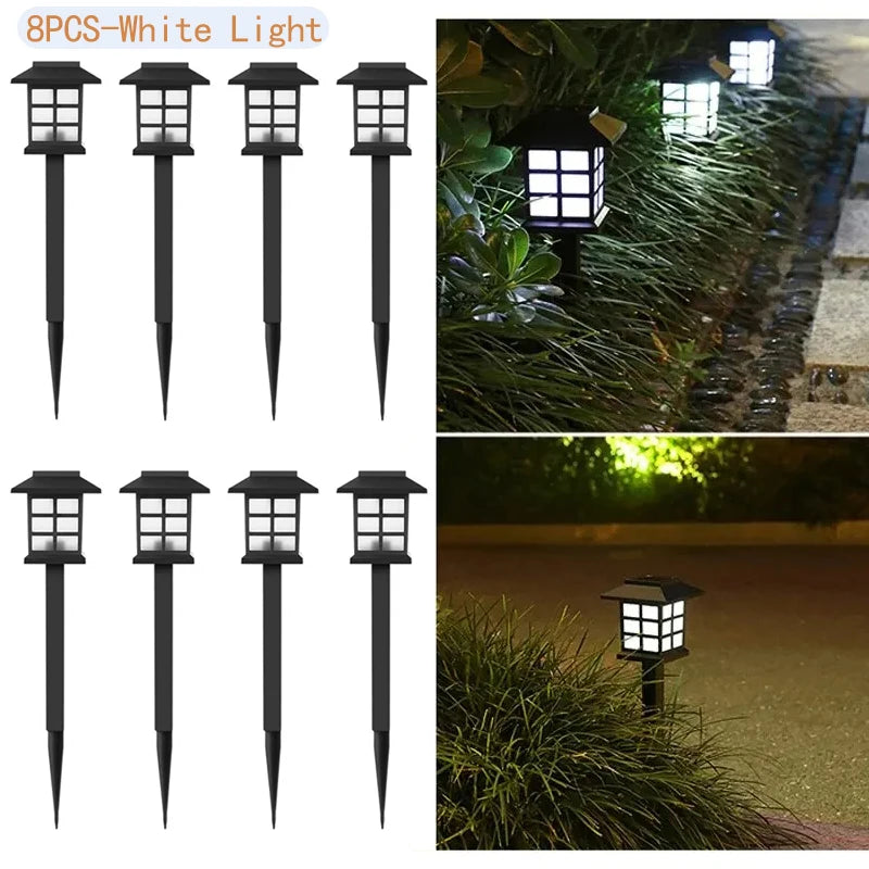 Solar LED Pathway Lights for Modern Garden and Walkway Landscape Decor