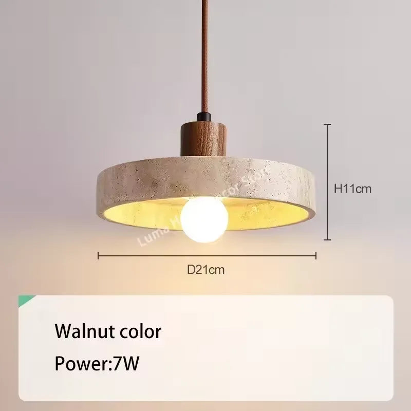 Travertine Stone Pendant Light for Modern Kitchens and Restaurant Interiors