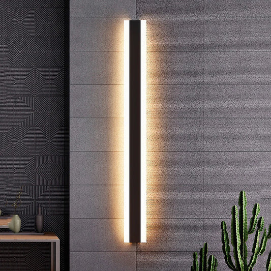 Modern Linear Outdoor LED Wall Sconce for Garden and Porch Lighting