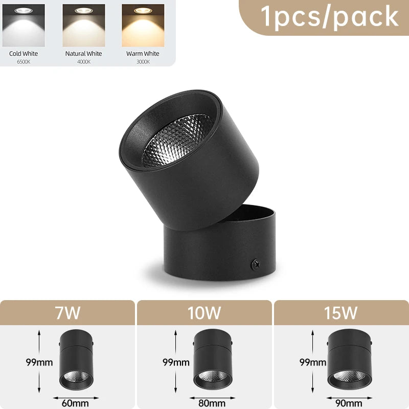 Adjustable LED Downlight with 3 Color Modes for Modern Home Interiors