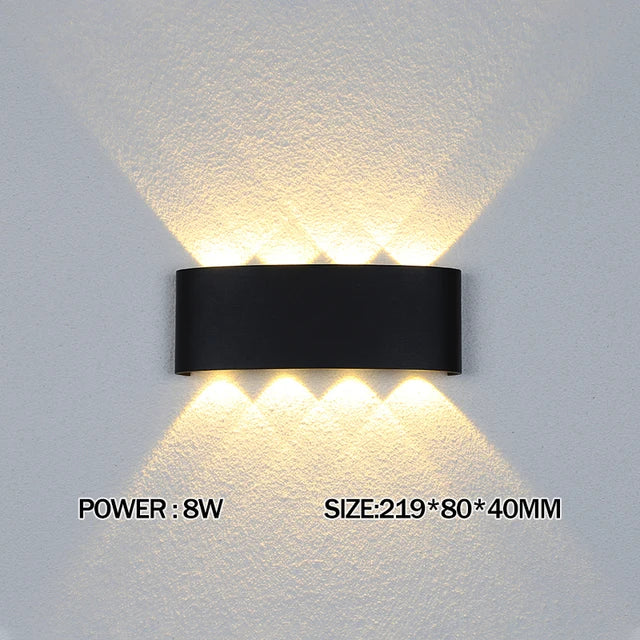 Modern Aluminum Wall Light for Outdoor Garden and Indoor Bedroom Lighting