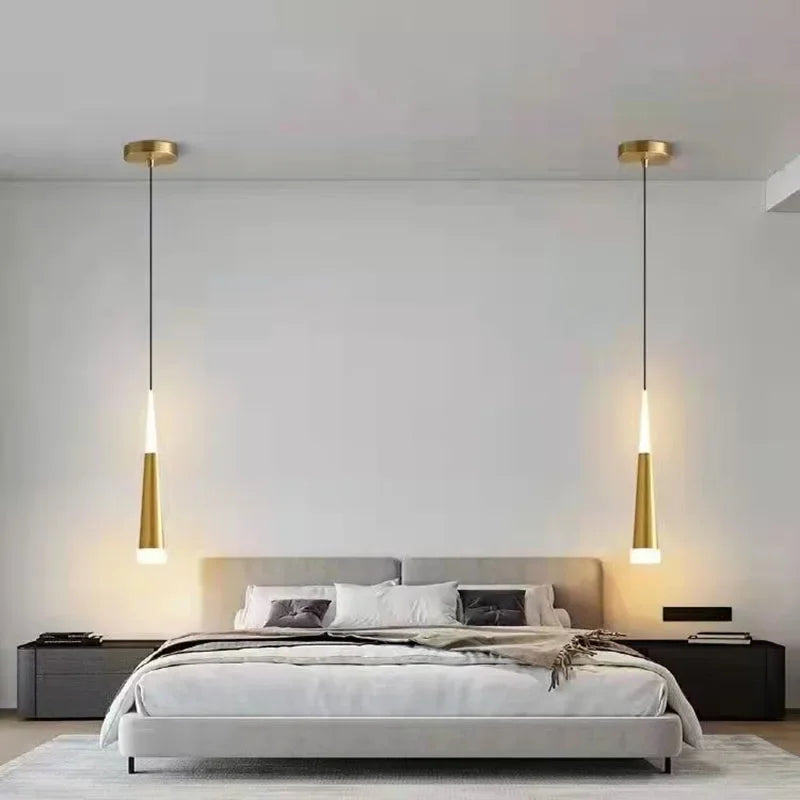 Nordic Minimalist LED Pendant Light for Modern Dining Rooms and Bedside Spaces
